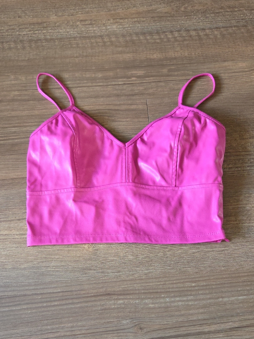 Hot Pink Spaghetti Strap Crop Top